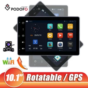 10.1" Rotatable Car Stereo Radio Android 13.0 Double 2 DIN Touch Screen GPS Wifi - Picture 1 of 12