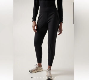 ATHLETA Venice Jogger Size SP Small Petite Black Workout Pants NWT #597888
