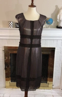 🌹Robert Rodriguez маленький блестками шоколад вечернее платье Sz 8 верный размер - Изображение 1 из 4