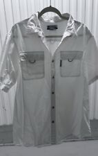 Columbia Shirt Adult L White Button Up Short Sleeve Outdoor Classic Men Cotton H