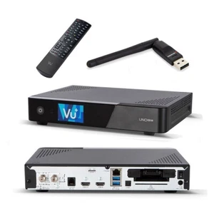 VU+ UNO 4K SE 1X DVB-S2 FBC TWIN TUNER PVR READY LINUX SAT RECEIVER WLAN STICK - Bild 1 von 9