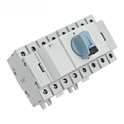 Nuevo estilo trifásico 400V 32A 63A 80A carril DIN giratorio CA manual doble interruptor de alimentación Foto 1 de 4