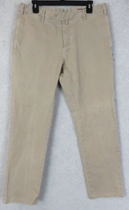 Mens Doriani Milano Brown Flat Front 5 Pocket Khaki Pants Made In Italy Size 34 - Picture 1 of 11