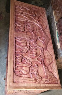 Exceptional Large Handmade Mahogany African Wooden Zanzibar  Chest - Image 1 of 4