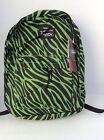 TRACK 16"  School Backpack  GREEN ZEBRA