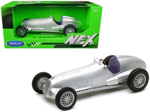 1/24 Welly NEX 1937 Mercedes Benz W125 Modello Auto pressofuso Argento 24109 SiL - Foto 1 di 2
