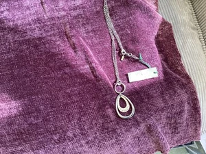 HOBBS Lucy pendant necklace silver nwt RRP £35.00 - Picture 1 of 5