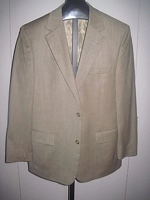 CLUB ROOM MENS WOOL/SILK/LINEN LINED SPORT JACKET-46"CHEST/33"SLEEVE/31"LONG-EUC - Image 1 of 4