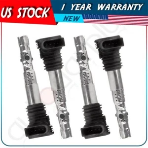 4 Ignition Coil Pack For 1998-2004 Audi A3 2001-2007 A4 2000-2004 S3 1.8L L4 - Picture 1 of 6