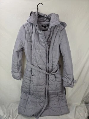 Kenneth Cole Mujer Chaqueta Acolchada Gris Abrigo Abombado con Capucha Largo Talla M Nuevo con Etiquetas Foto 1 de 4