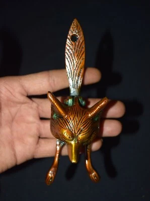 Latón Metal Zorro Puerta Timbre Hogar Oficina Pared Decoración Puerta Accesorios Foto 1 de 4