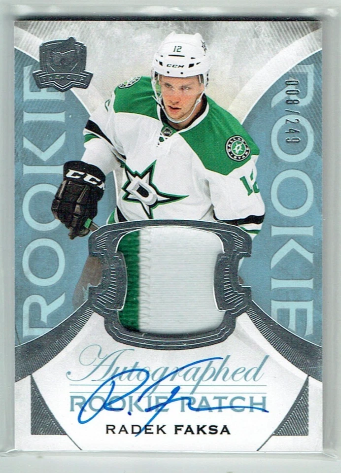 15-16 UD Upper Deck The Cup  Radek Faksa  /249  Rookie  Patch  Auto - Image 1 of 1