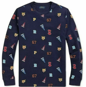 Polo RALPH LAUREN Para Hombre Camisa Gofres Tejida Térmica Mangas Largas Icono Polo - Imagen 1 de 7