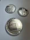 (2) 1916 Walking Liberty Copy American Mint Plated .999 silver, (1) Standard Oil