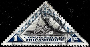 1937 PORTUGAL COLONY MOZAMBIQUE COMPANY SC#188 used  MAN IN CANOE - Picture 1 of 1