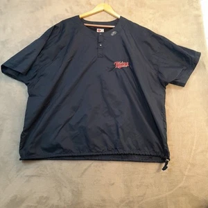 Chaqueta Pullover de Béisbol Rawlings Rompevientos/Lluvia Azul Marino Gemelos De Colección Talla 3XL - Imagen 1 de 6