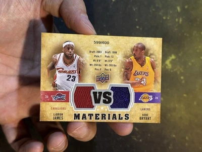 2009-10 Upper Deck Lebron James Kobe Bryant Vs Materials Dual GU Patch /600 - Image 1 of 4