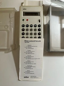 BRAUN ET55 control LCD Taschenrechner weiß OVP calculator full set 1981 Rams Era - Afbeelding 1 van 13