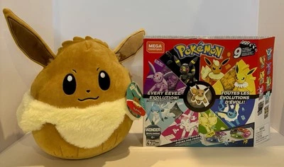 Mega Construx Pokemon Every Eevee Evolution Pack & 10” Eevee Squishmallow-New! - Image 1 of 4