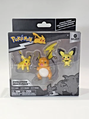 Brand New Pokemon Evolution Multi-Pack Pikachu, Raichu & Pichu Pokémon Figures  - Image 1 of 3