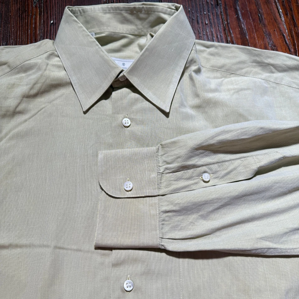 Camisa Ermenegildo Zegna Para Hombres 15.5/39 Amarillo Vestido de Lujo Diseñador Foto 1 de 4