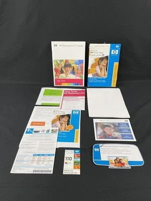 HP Photosmart A710 User Guide & Photo Paper Set - Good Condition - Image 1 of 4