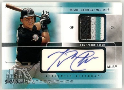 Miguel Cabrera 2005 Fleer Skybox Patch Autograph Card #AGJ-MGC 06/25 - Image 1 of 2