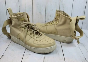 Nike SF Air Force 1 Mid WMNS Shoes Size 8.5 Mushroom-Light Bone -AA3966-200 Rare - Picture 1 of 11