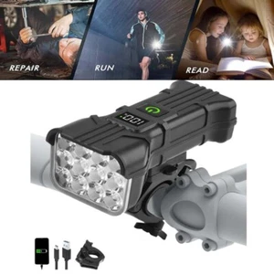 Bicycle 18000mAh Waterproof Bike Lights Super Bright Front Rear Rechargeable Set - Picture 1 of 16