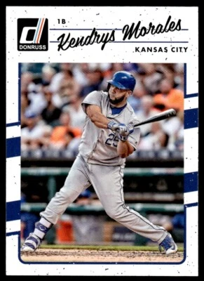 2017 Donruss Baseball Card Kendrys Morales Kansas City Royals #103 - Image 1 of 2