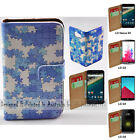 For Lg Series Mobile Phone - Blue Puzzle Theme Print Wallet Phone Case Cover