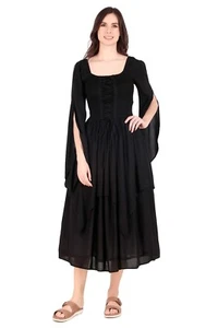 ThePirateDressing Renaissance Medieval Peasant Pirate LARP Women Long Dress - Picture 1 of 1