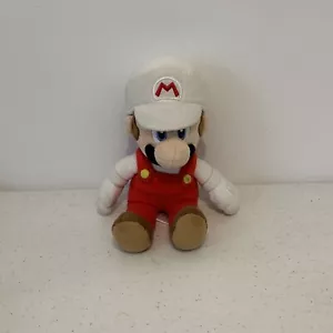 8" SUPER MARIO BROS NINTENDO FIRE MARIO WHITE HAT STUFFED ANIMAL PLUSH 2011 - Picture 1 of 3