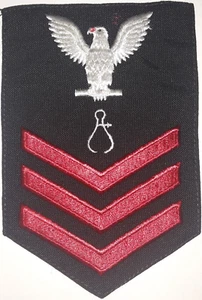 U.S. Navy Petty Officer 1st Clas INSTRUMENTMAN Large Chevron COLOR DRESS VTG NOS - Picture 1 of 3