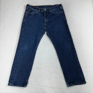 Jeans Levi's 505 regular dritto 36x29 (36x27,5) lavaggio med uomo 100% cotone - Foto 1 di 11