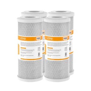 4Pack 10"x4.5" 5 Micron Whole House Big Blue Carbon Block Water Filter Cartridge - Picture 1 of 14