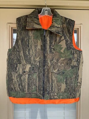 VTG Winchester Conceal Trebark Camo Blaze Orange Reversible Hunting Vest - Image 1 of 4