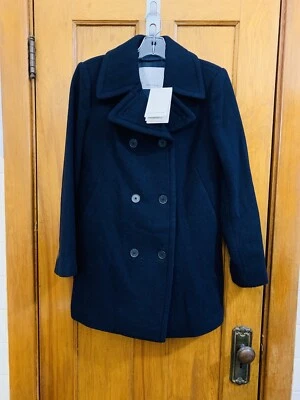 Rebecca Taylor Melton wool blend pea coat navy blue NWT size XS $695.00 - Image 1 of 4