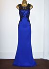 LIPSY GORGEOUS BLUE LACE DESIGN EVENING PARTY OCCASION MAXI DRESS SIZE 12 NEW