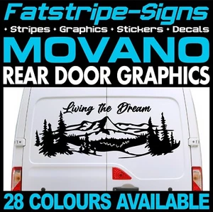 to fit VAUXHALL MOVANO LIVING THE DREAM STICKERS GRAPHICS CAMPER VAN MOTORHOME - Picture 1 of 2