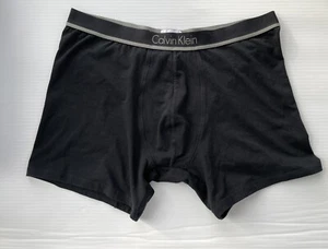Vintage 90s CALVIN KLEIN Men BLK Stretch Boxer Brief Underwear L Rare Free Ship - Picture 1 of 4