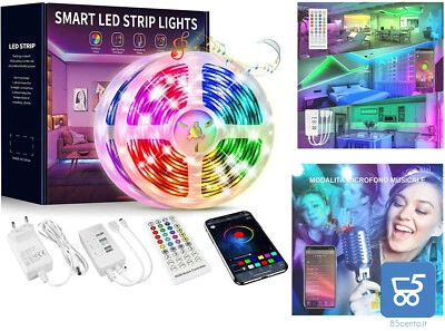 Striscia WIFI LED Smart 15 Metri RGB Colorata Strip LED da Telecomando APP CASA - Immagine 1 di 2