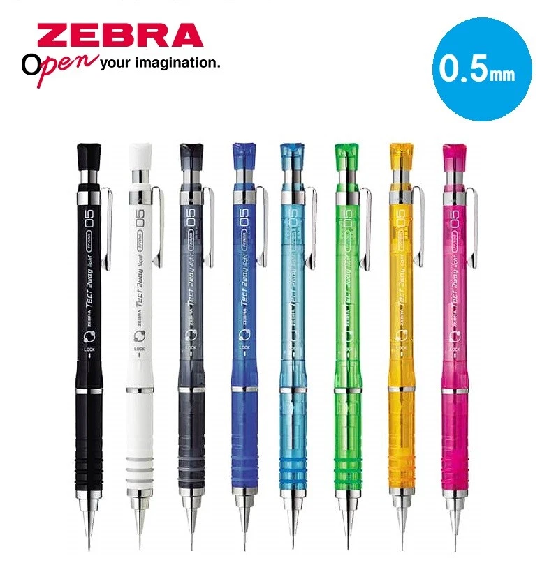 Lápis mecânico Zebra Tect luz bidirecional 0,5 mm escolha entre 8 cores de corpo - Imagem 1 de 1