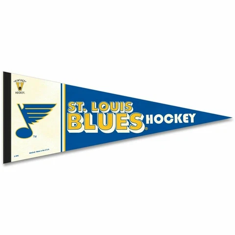 St. Louis Blues 12" x 30" Throwback Premium Pennant FREE SHIPPING Cover