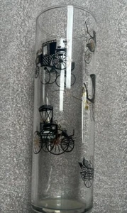 6 Vintage Carriage Buggy High Ball Glasses - Picture 1 of 3
