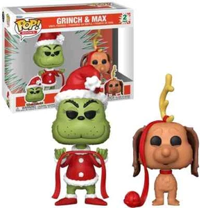 THE GRINCH - GRINCH & MAX PAQUETE DE 2 LIBROS POP DE 3,75" FIGURA DE VINILO FUNKO NAVIDAD - Imagen 1 de 3