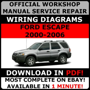 # TALLER OFICIAL Servicio de Reparación MANUAL FORD ESCAPE 2000-2006 + DIAGRAMAS DE CABLEADO - Imagen 1 de 6