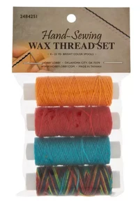 Juego de 4 hilos de cera para coser a mano colores brillantes nuevos - Imagen 1 de 1