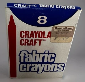 Vintage Crayola Craft Fabric Crayons 8 Colors Binney & Smith No. 5008 - Picture 1 of 4