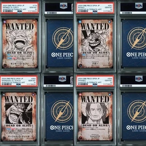 PSA 10 OP09 Wanted Card One Piece Secuencial Set Completo Japonés GEMA MT 2024 - Imagen 1 de 14